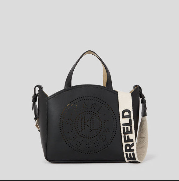 K/Circle Perforated Small Tote Bag