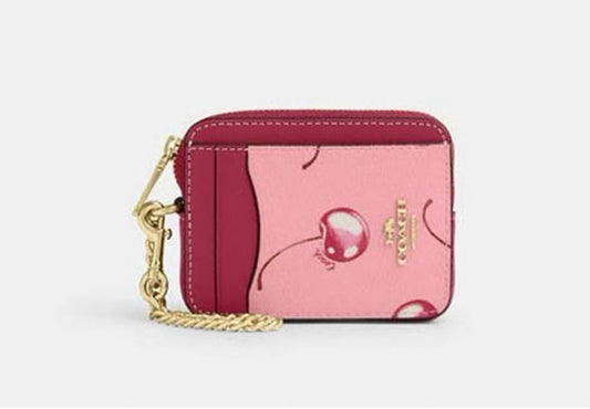 Zip Card Case
With Cherry Print