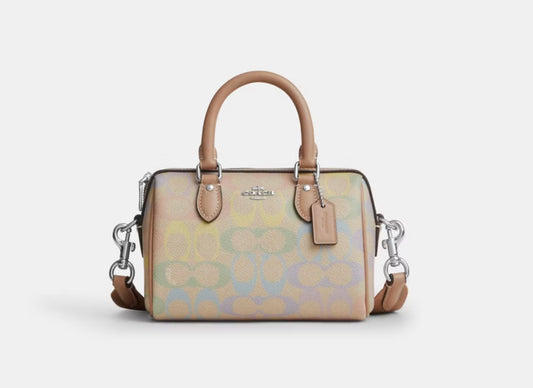 Mini Rowan Crossbody Bag In Rainbow Signature Canvas
