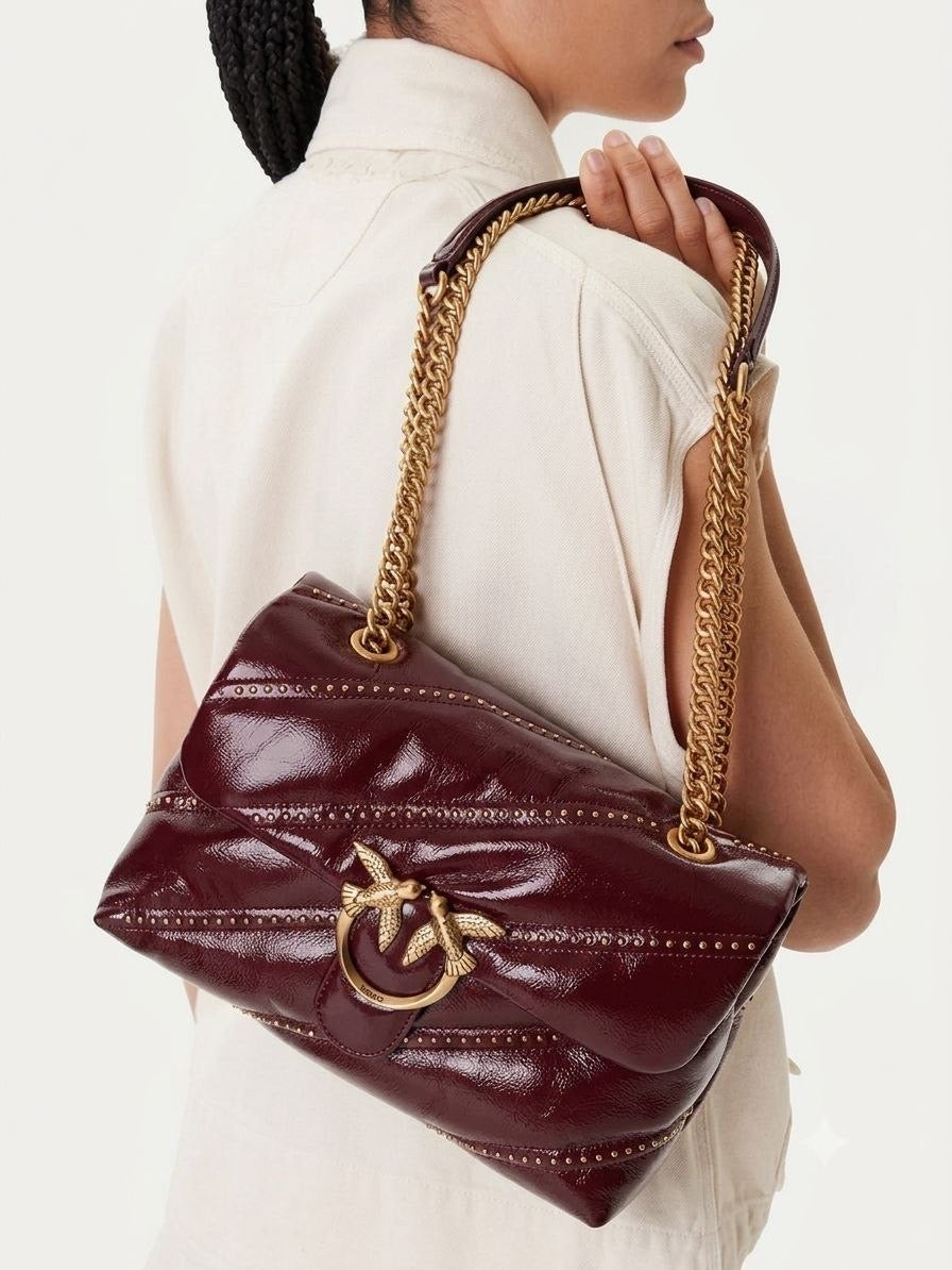 Pinko Medium Love Puff Maxi Quilt Shoulder Bag