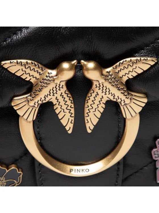 Quilted leather love mini puff pins