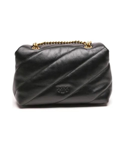 Quilted leather love mini puff pins