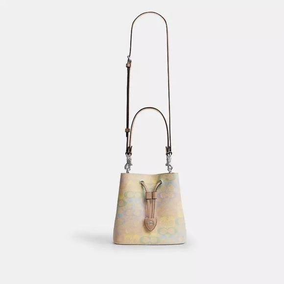 Rowan bucket bag, canvas with brand logo