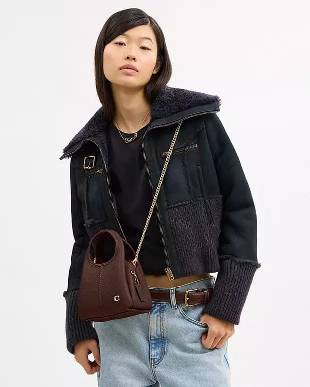 Polished Pebble Leather Lana Shoulder Bag 19