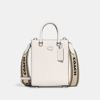 Coach Tote 16 in Chalk crossgrain leather