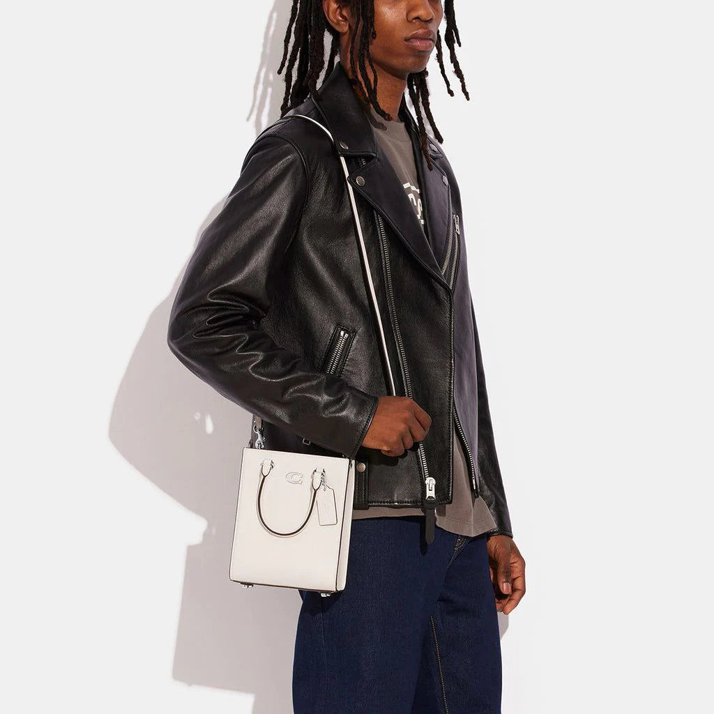 Coach Tote 16 in Chalk crossgrain leather