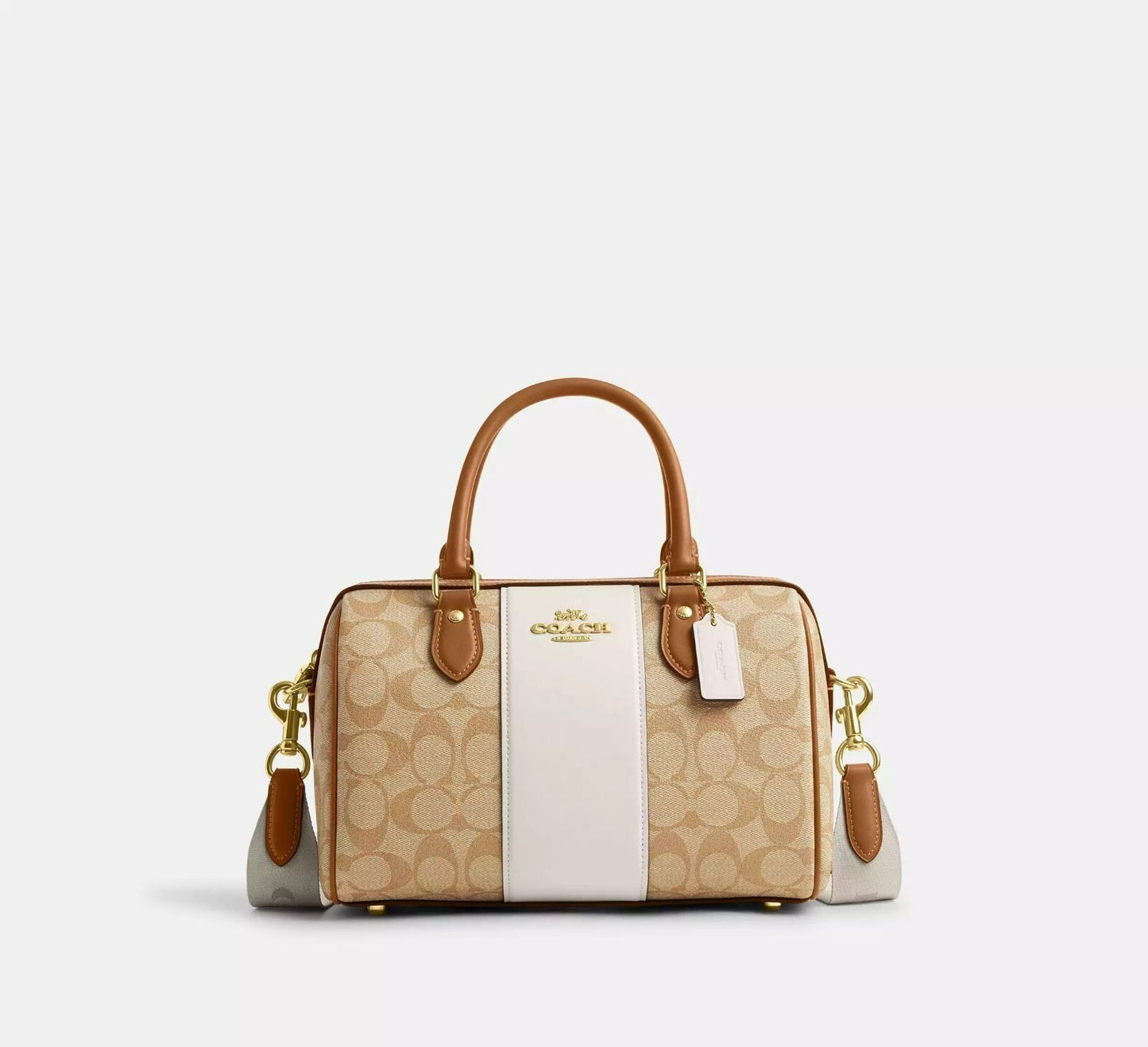 Mini Rowan Crossbody in Signature Canvas with Leather Stripe Bag