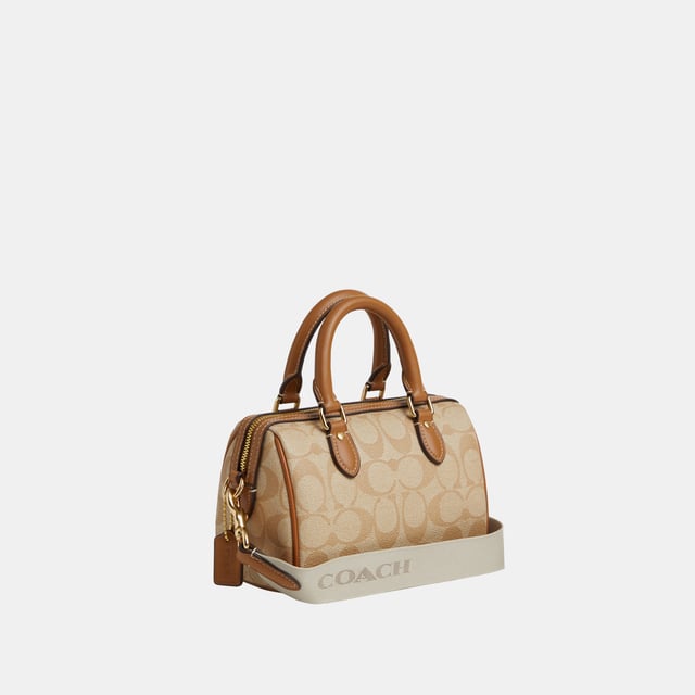 Mini Rowan Crossbody in Signature Canvas with Leather Stripe Bag