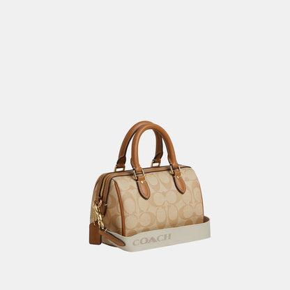 Mini Rowan Crossbody in Signature Canvas with Leather Stripe Bag