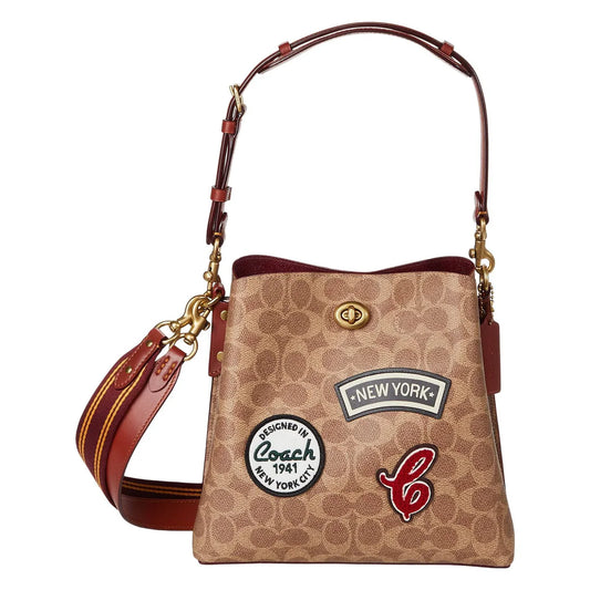 Coach Willow Signature Canvas Patches Bucket bag