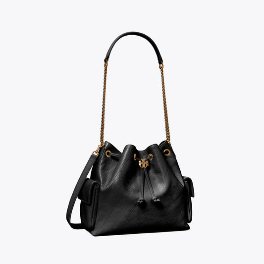 CHARLIE QUILTED DRAWSTRING SHOULDER BAG