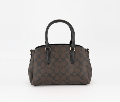 Lillie Carryall bag in signature coated canvas with smooth leather
