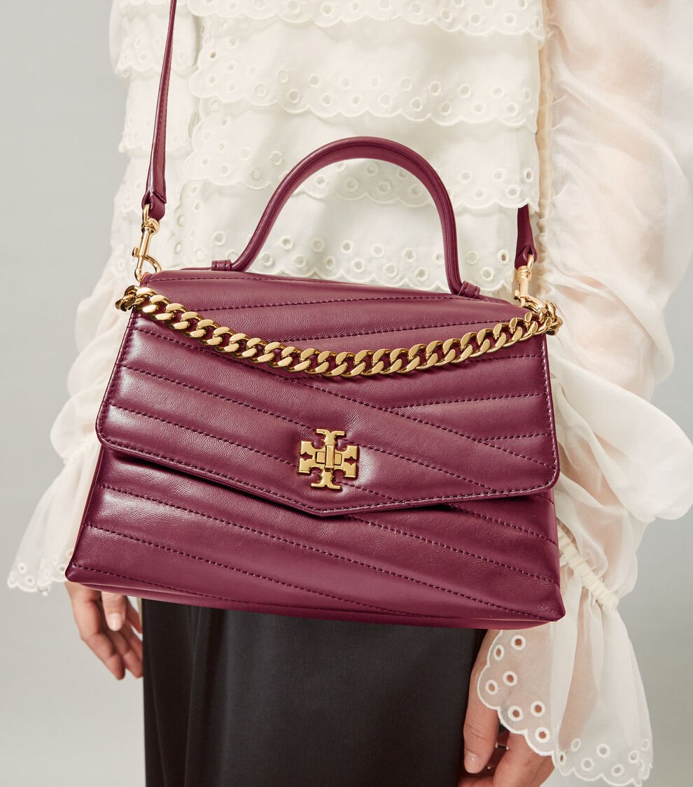 KIRA CHEVRON TOP-HANDLE SATCHEL