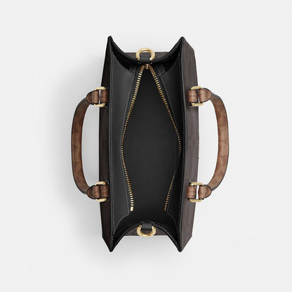 Maggie Small Tote Bag In Blocked Signature Canvas