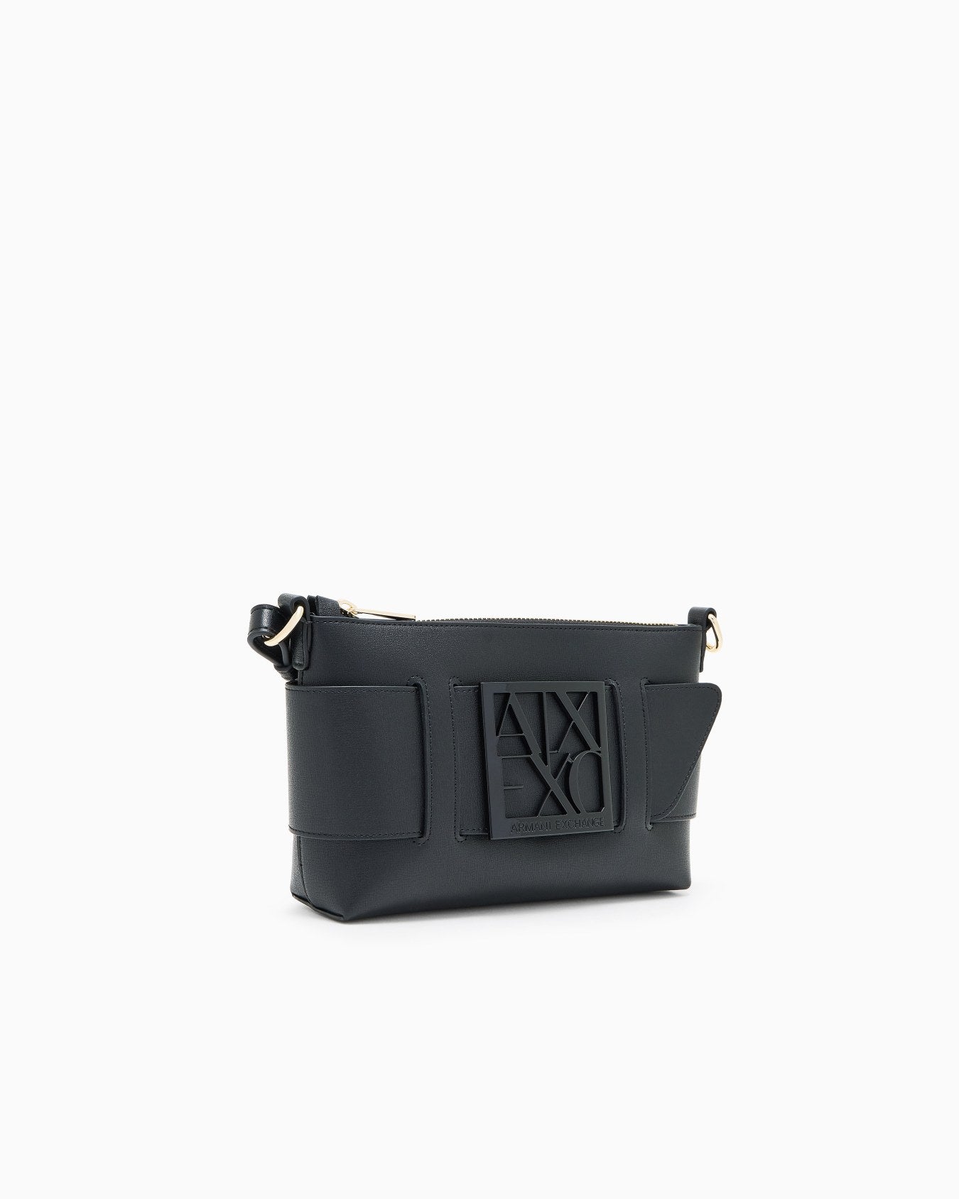 COLOR BLOCK SHOULDER BAG WITH MAXI LOGO