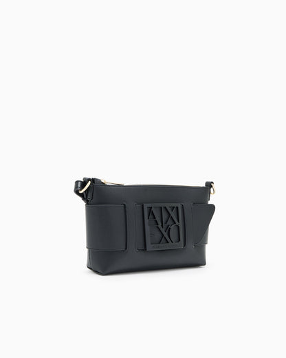 COLOR BLOCK SHOULDER BAG WITH MAXI LOGO