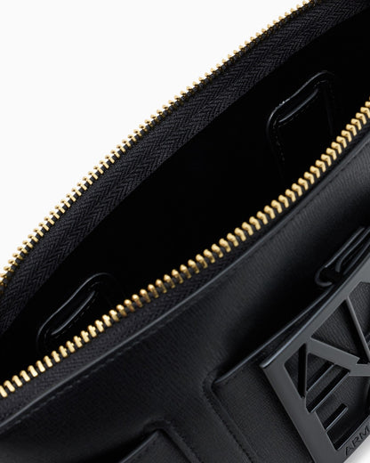 COLOR BLOCK SHOULDER BAG WITH MAXI LOGO