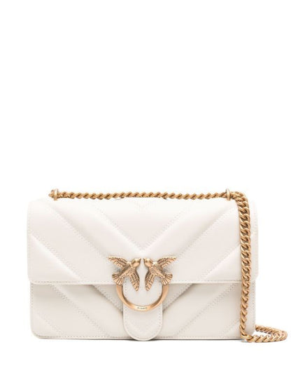Pinko Love One small leather handbag with chevron quilting
