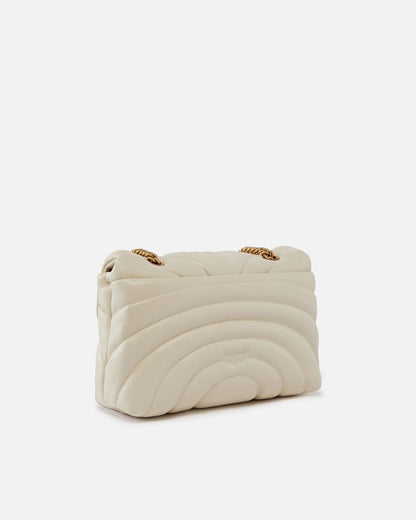 Pinko Classic Love Puff shoulder bag in ivory white