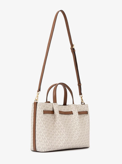 Carson small signature logo satchel