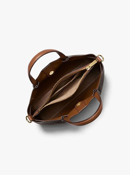 Carson small signature logo satchel