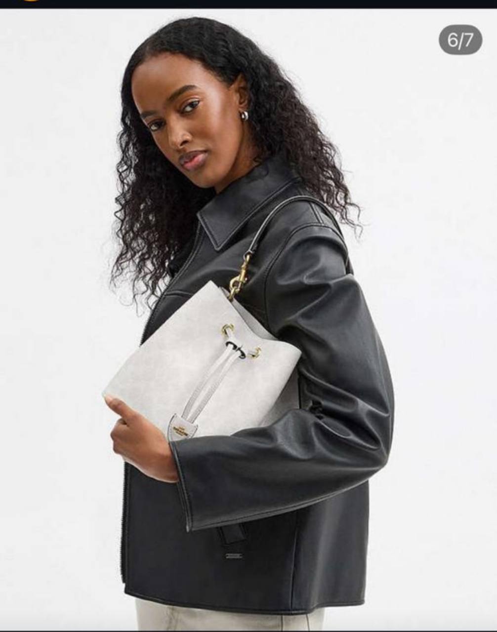 Rowan bucket bag, canvas with brand logo