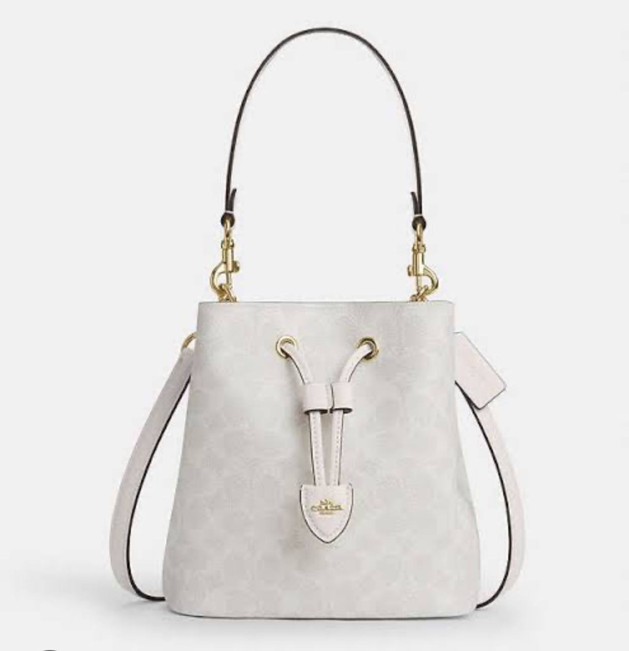 Rowan bucket bag, canvas with brand logo