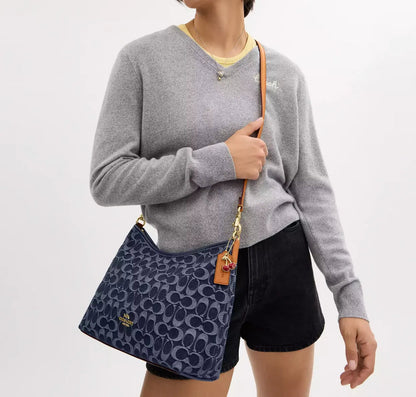 Laurel Shoulder Bag In Signature Denim