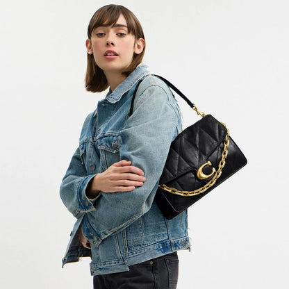 Chain Tabby Shoulder Bag With Quilting