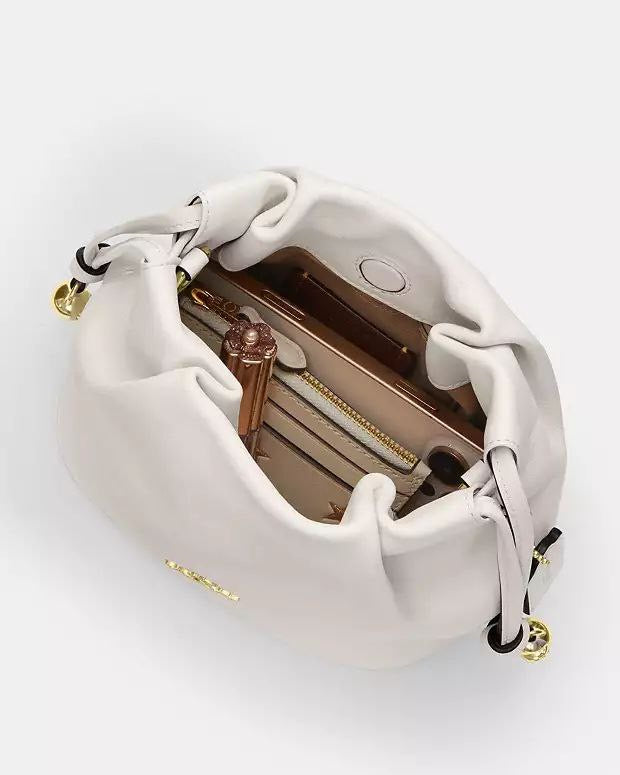 Faye Mini Drawstring Bag With Quilting