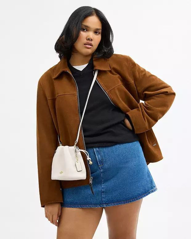 Faye Mini Drawstring Bag With Quilting