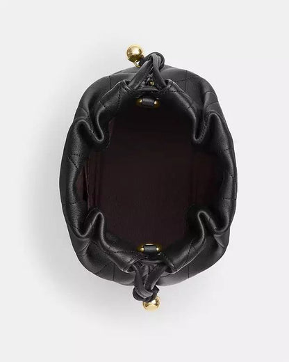 Faye Mini Drawstring Bag With Quilting