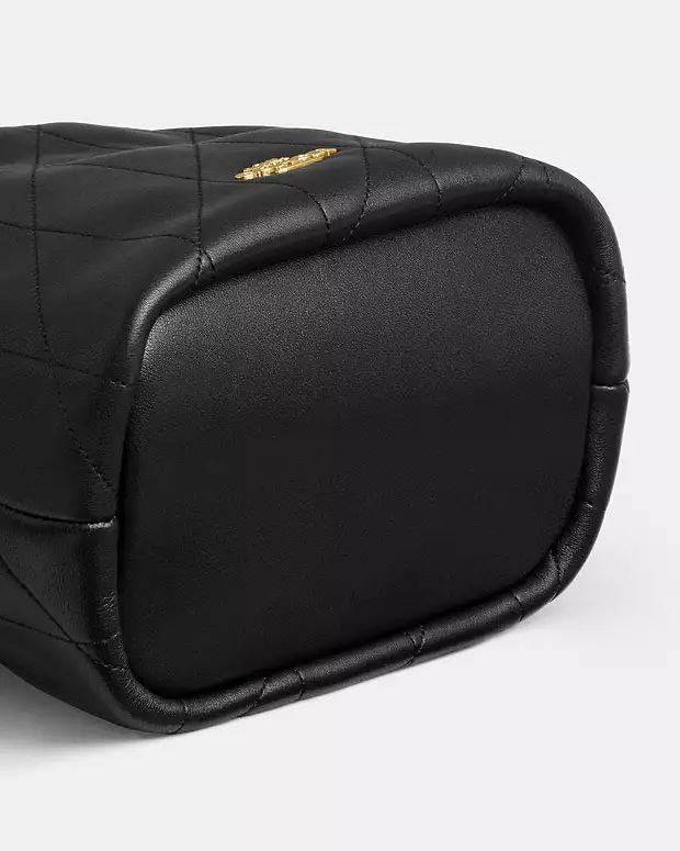 Faye Mini Drawstring Bag With Quilting