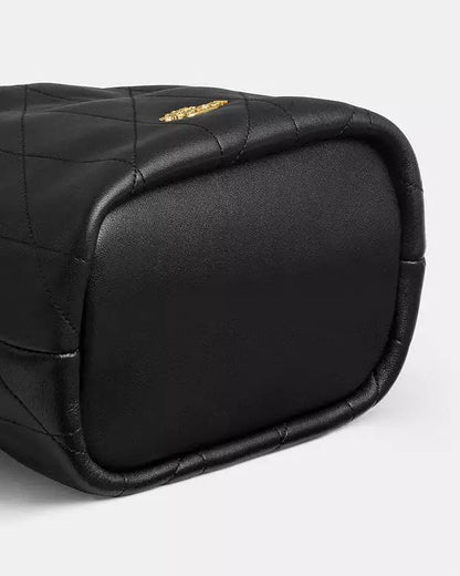 Faye Mini Drawstring Bag With Quilting