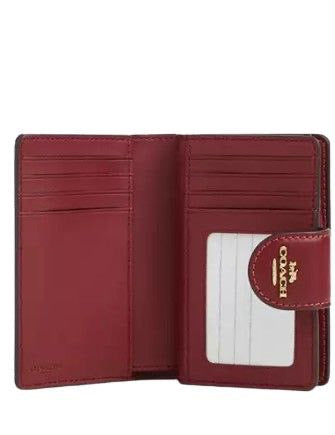 Medium Corner Zip Wallet in Signature Canvas with Cherry Print