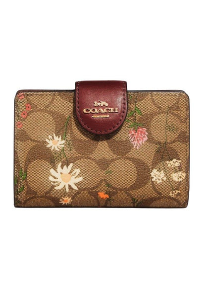 Medium Corner Zip Wallet with floral print