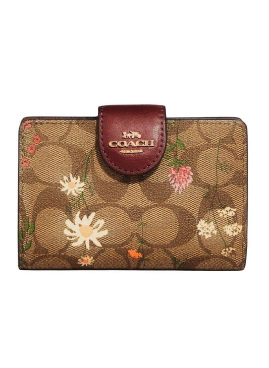 Medium Corner Zip Wallet with floral print