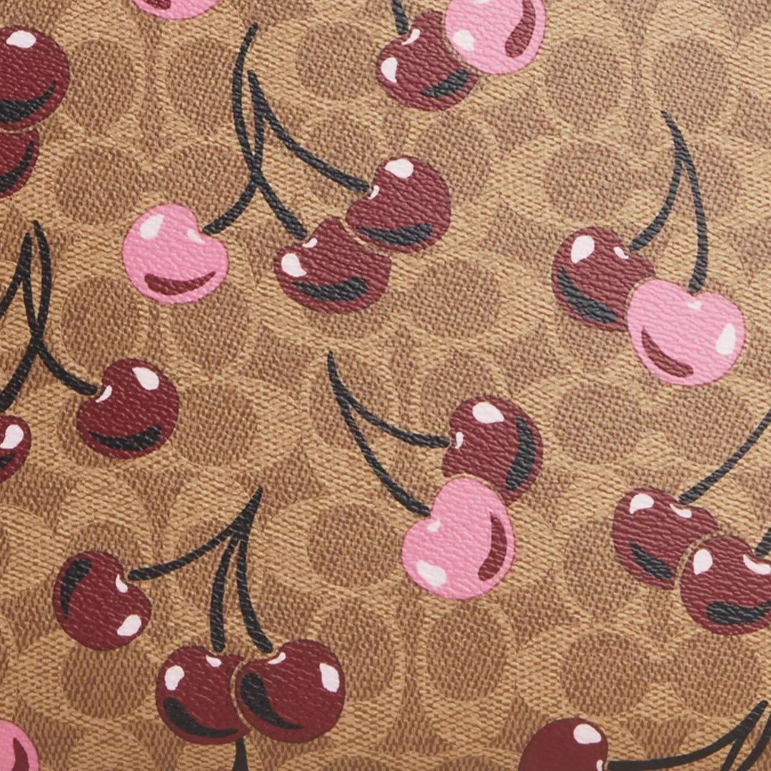 Gallery Tote Bag In Signature Canvas With Cherry Print