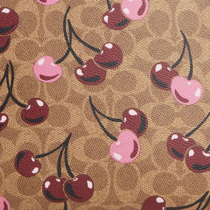 Gallery Tote Bag In Signature Canvas With Cherry Print