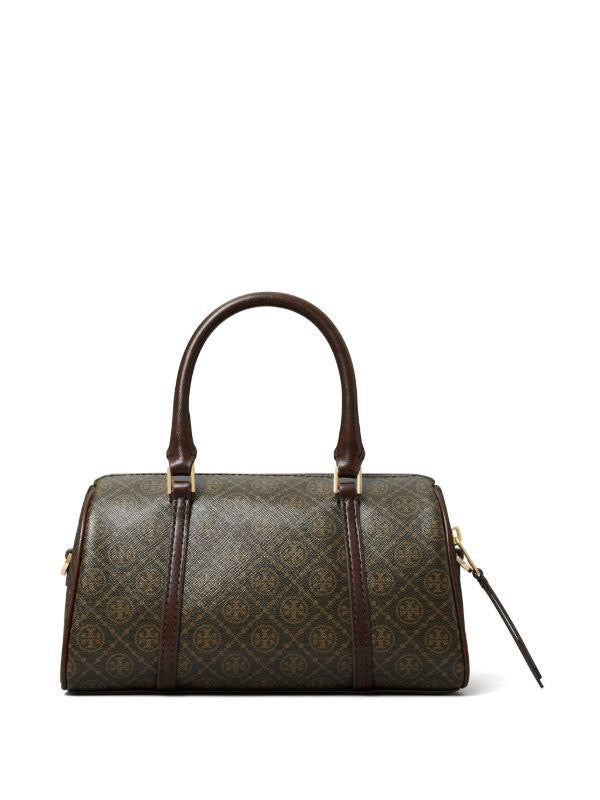 T MONOGRAM COATED CANVAS PETITE BARREL BAG