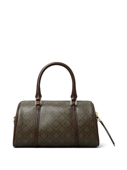 T MONOGRAM COATED CANVAS PETITE BARREL BAG