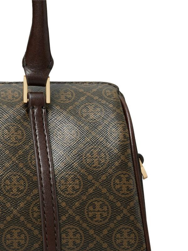 T MONOGRAM COATED CANVAS PETITE BARREL BAG