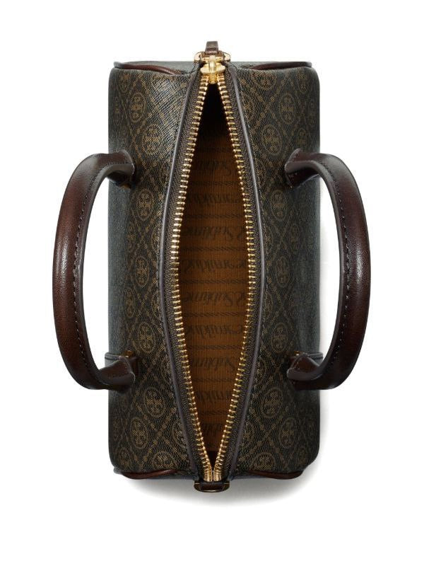 T MONOGRAM COATED CANVAS PETITE BARREL BAG