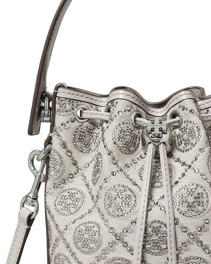 T MONOGRAM LEATHER BUCKET BAG