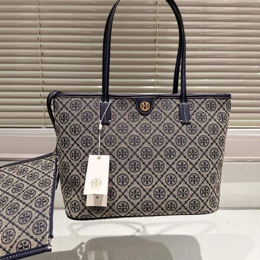 TORY BURCH MONOGRAM ZIP TOTE BAG