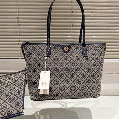 TORY BURCH MONOGRAM ZIP TOTE BAG