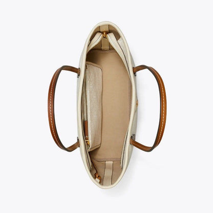 T Monogram Zipper Tote Bag