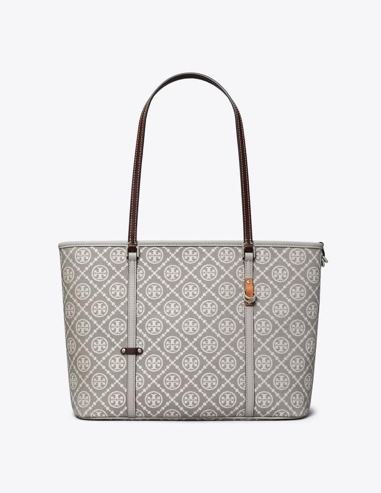 T Monogram Zipper Tote Bag