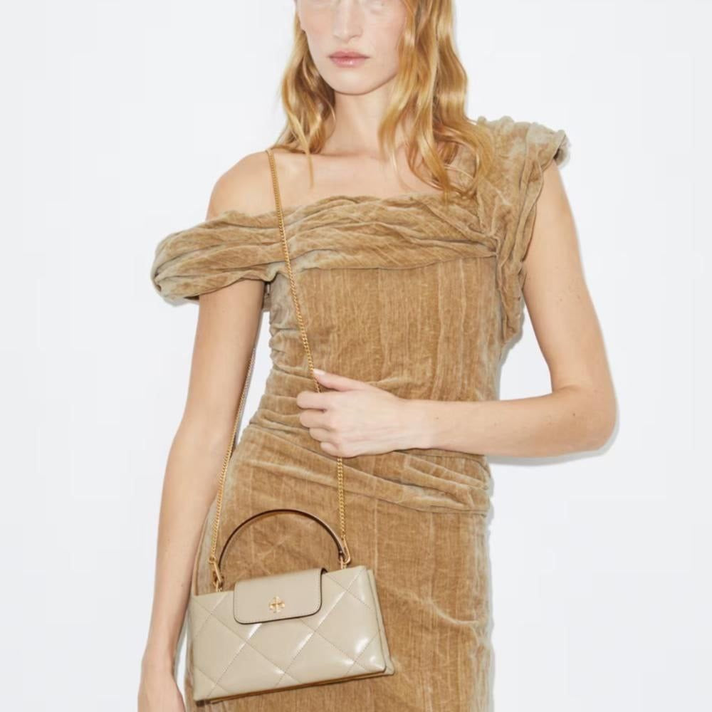 Kira Diamond Quilt Top-Handle Bag