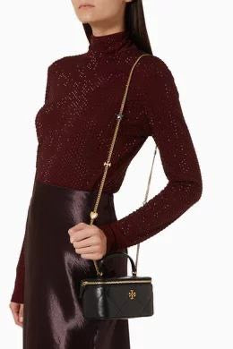 KIRA DIAMOND QUILT EAST-WEST VANITY CASE